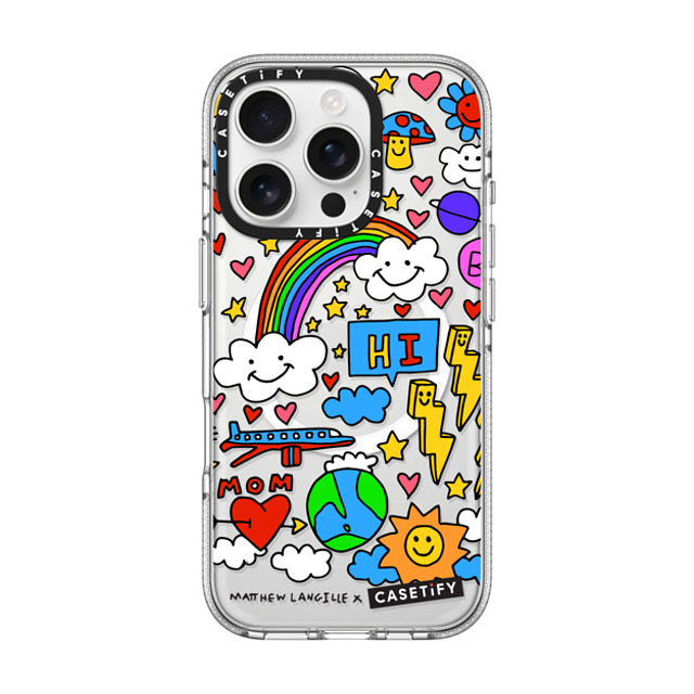 Matthew Langille x CASETiFY iPhone 16 Pro ケース クリア クリア ケース MagSafe対応 Hi! by Matthew Langille