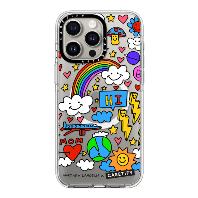 Matthew Langille x CASETiFY iPhone 15 Pro Max ケース クリア クリア ケース MagSafe対応 Hi! by Matthew Langille