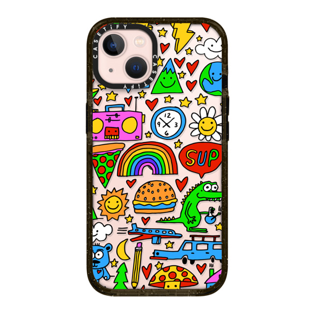 Matthew Langille x CASETiFY iPhone 13 ケース ブラック インパクトケース DOODLES by Matthew Langille