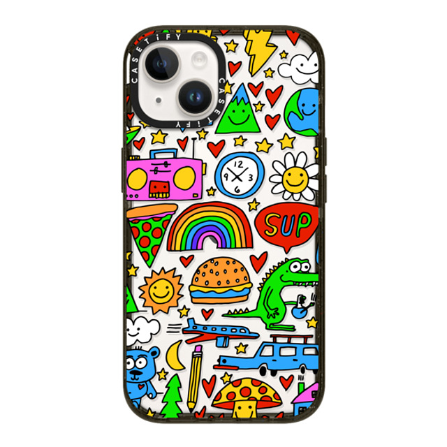 Matthew Langille x CASETiFY iPhone 14 ケース ブラック インパクトケース DOODLES by Matthew Langille