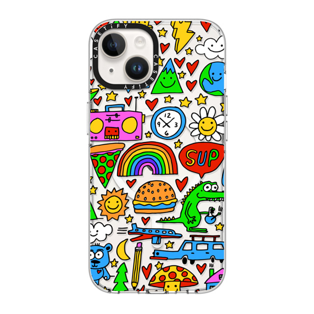 Matthew Langille x CASETiFY iPhone 14 Case Clear Clear Case MagSafe Compatible DOODLES by Matthew Langille Matthew Langille x CASETiFY iPhone 14 Case Clear Clear Case MagSafe Compatible DOODLES by Matthew Langille