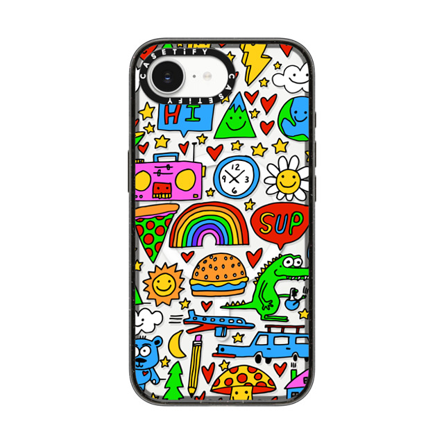 Matthew Langille x CASETiFY iPhone 16e ケース Sticker,Cartoon ブラック インパクトケース MagSafe対応 DOODLES by Matthew Langille Back to School Matthew Langille x CASETiFY iPhone 16e ケース Sticker,Cartoon ブラック インパクトケース MagSafe対応 DOODLES by Matthew Langille Back to School