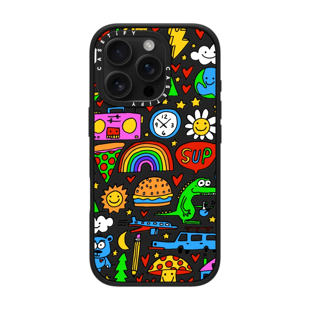 Impact iPhone 16 Pro Case MagSafe Compatible - DOODLES by Matthew Langille