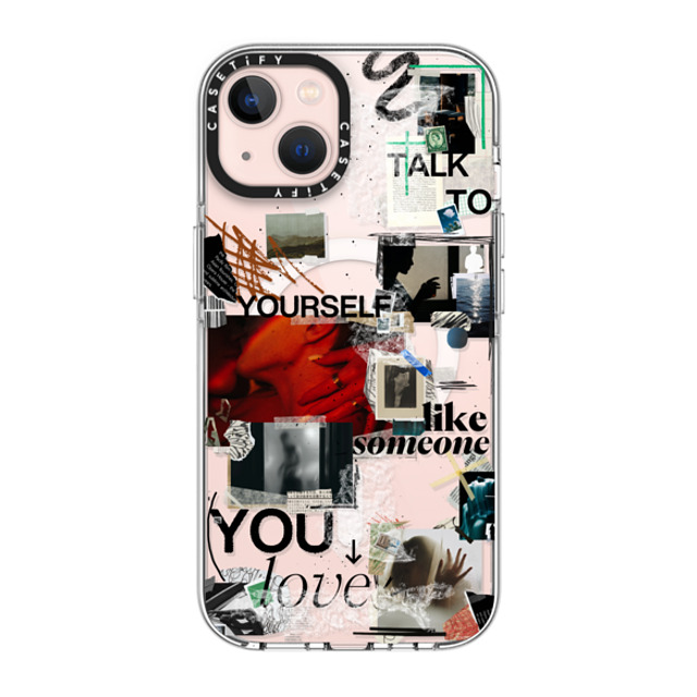 Malavika Natesh x CASETiFY iPhone 13 ケース クリア クリア ケース MagSafe対応 Real Talk By Malavika Natesh