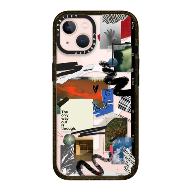 Malavika Natesh x CASETiFY iPhone 13 ケース ブラック インパクトケース MagSafe対応 Through With It By Malavika Natesh