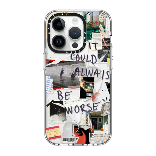 Malavika Natesh x CASETiFY iPhone 14 Pro ケース クリア クリア ケース MagSafe対応 Grateful By Malavika Natesh