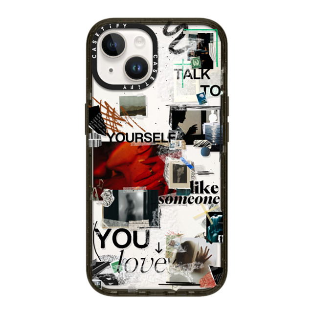 Malavika Natesh x CASETiFY iPhone 14 ケース ブラック インパクトケース Real Talk By Malavika Natesh