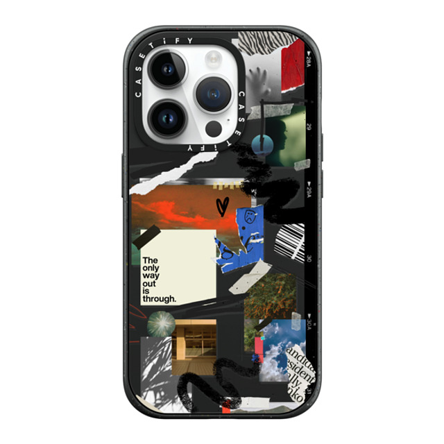 Malavika Natesh x CASETiFY iPhone 14 Pro ケース マットブラック インパクトケース MagSafe対応 Through With It By Malavika Natesh