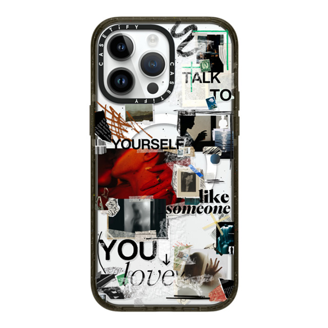 Malavika Natesh x CASETiFY iPhone 14 Pro Max ケース ブラック インパクトケース MagSafe対応 Real Talk By Malavika Natesh