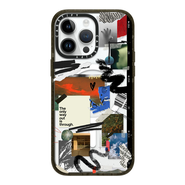 Malavika Natesh x CASETiFY iPhone 14 Pro Max ケース ブラック インパクトケース MagSafe対応 Through With It By Malavika Natesh