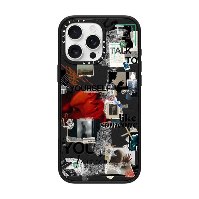 Malavika Natesh x CASETiFY iPhone 16 Pro Max ケース マットブラック インパクトケース Real Talk By Malavika Natesh