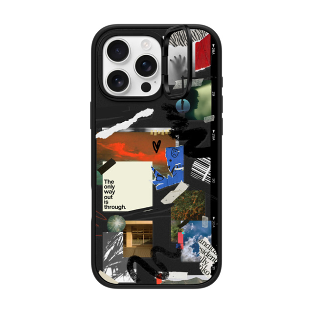 Malavika Natesh x CASETiFY iPhone 16 Pro Max ケース マットブラック インパクトリングスタンドケース MagSafe対応 Through With It By Malavika Natesh