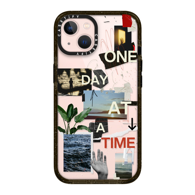 Malavika Natesh x CASETiFY iPhone 13 ケース ブラック インパクトケース One Day At A Time By Malavika Natesh