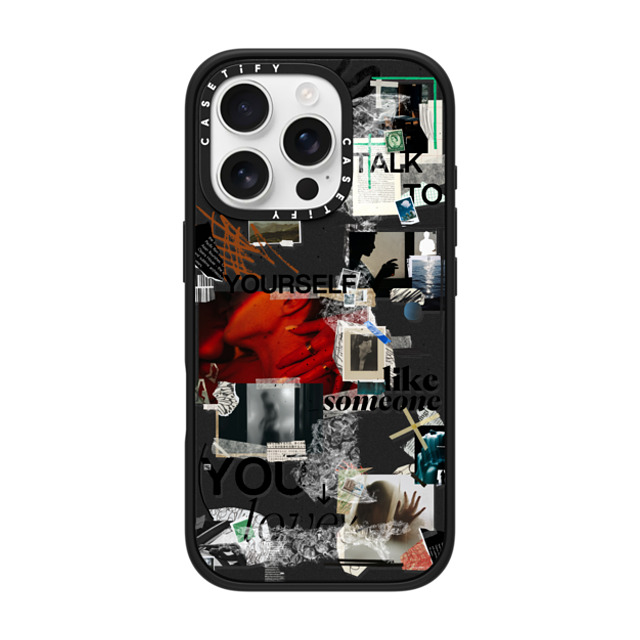 Malavika Natesh x CASETiFY iPhone 16 Pro ケース マットブラック インパクトケース Real Talk By Malavika Natesh