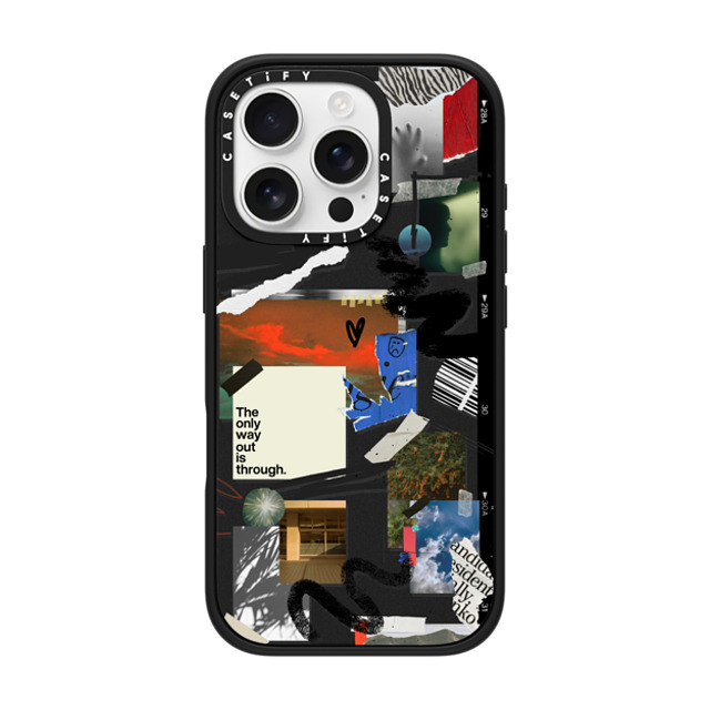 Malavika Natesh x CASETiFY iPhone 16 Pro ケース マットブラック インパクトケース MagSafe対応 Through With It By Malavika Natesh