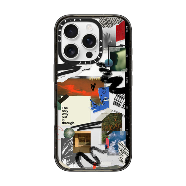 Malavika Natesh x CASETiFY iPhone 16 Pro ケース ブラック インパクトケース Through With It By Malavika Natesh