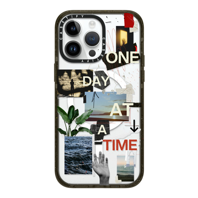 Malavika Natesh x CASETiFY iPhone 14 Pro Max ケース ブラック インパクトケース MagSafe対応 One Day At A Time By Malavika Natesh