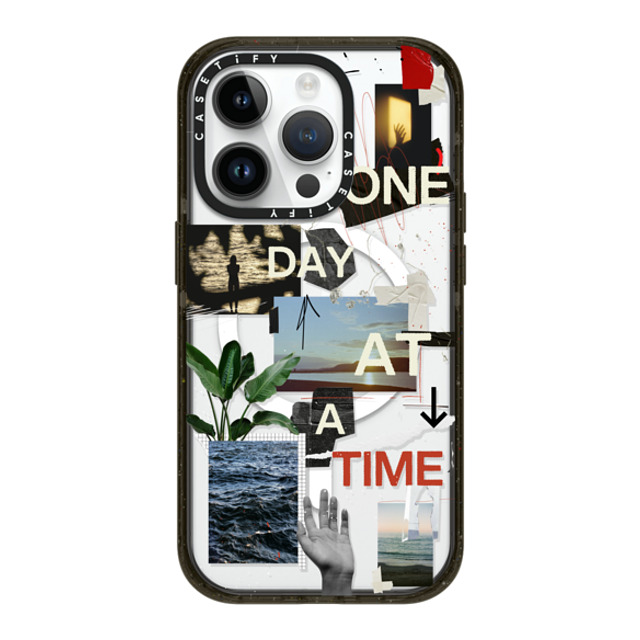 Malavika Natesh x CASETiFY iPhone 14 Pro ケース ブラック インパクトケース MagSafe対応 One Day At A Time By Malavika Natesh