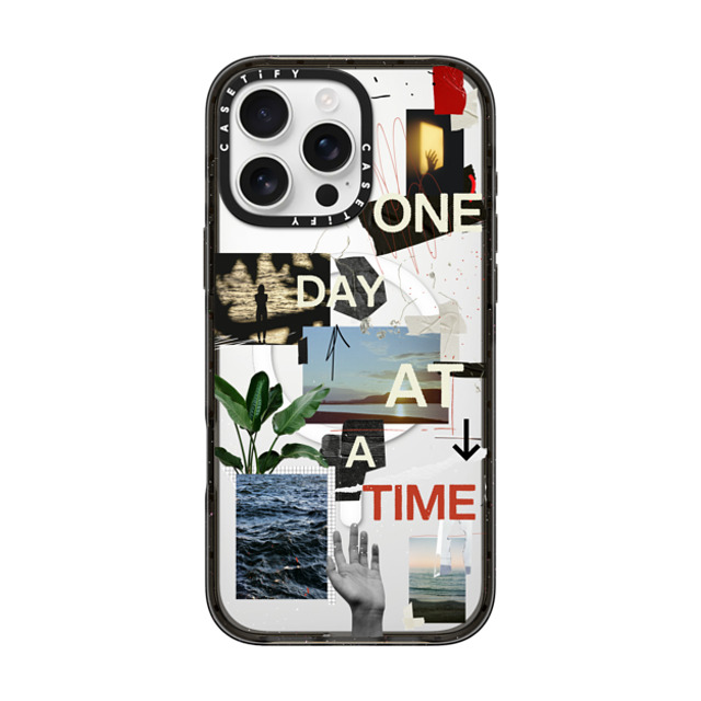 Malavika Natesh x CASETiFY iPhone 16 Pro Max ケース ブラック インパクトケース MagSafe対応 One Day At A Time By Malavika Natesh