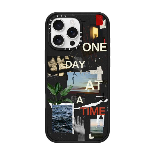 Malavika Natesh x CASETiFY iPhone 16 Pro Max ケース マットブラック インパクトケース MagSafe対応 One Day At A Time By Malavika Natesh