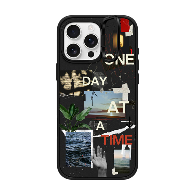 Malavika Natesh x CASETiFY iPhone 16 Pro Max ケース マットブラック インパクトリングスタンドケース MagSafe対応 One Day At A Time By Malavika Natesh