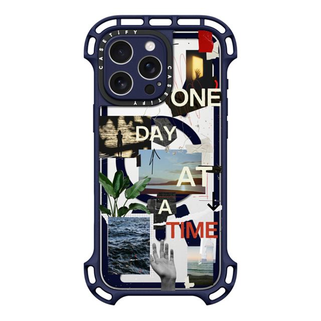 Malavika Natesh x CASETiFY iPhone 16 Pro Max ケース インディゴ ウルトラ バウンスケース MagSafe対応 One Day At A Time By Malavika Natesh