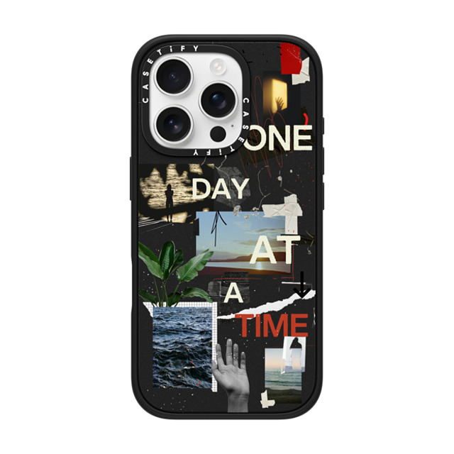 Malavika Natesh x CASETiFY iPhone 16 Pro ケース マットブラック インパクトケース MagSafe対応 One Day At A Time By Malavika Natesh