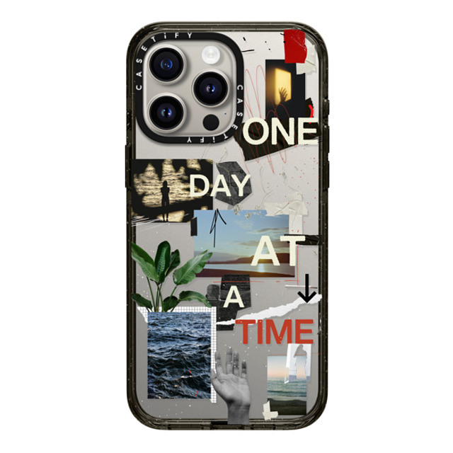 Malavika Natesh x CASETiFY iPhone 15 Pro Max ケース ブラック インパクトケース One Day At A Time By Malavika Natesh