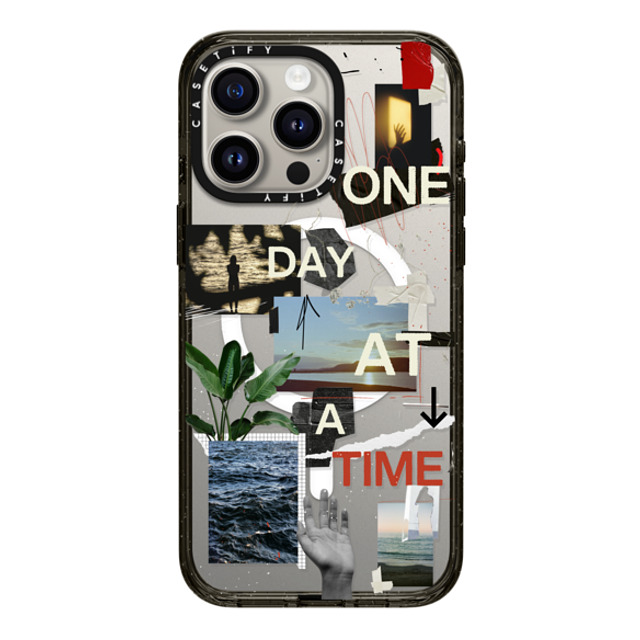 Malavika Natesh x CASETiFY iPhone 15 Pro Max ケース ブラック インパクトケース MagSafe対応 One Day At A Time By Malavika Natesh