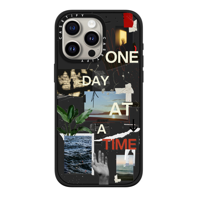 Malavika Natesh x CASETiFY iPhone 15 Pro Max ケース マットブラック インパクトケース MagSafe対応 One Day At A Time By Malavika Natesh