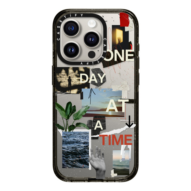 Malavika Natesh x CASETiFY iPhone 15 Pro ケース ブラック インパクトケース One Day At A Time By Malavika Natesh