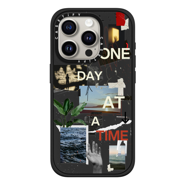 Malavika Natesh x CASETiFY iPhone 15 Pro ケース マットブラック インパクトケース MagSafe対応 One Day At A Time By Malavika Natesh