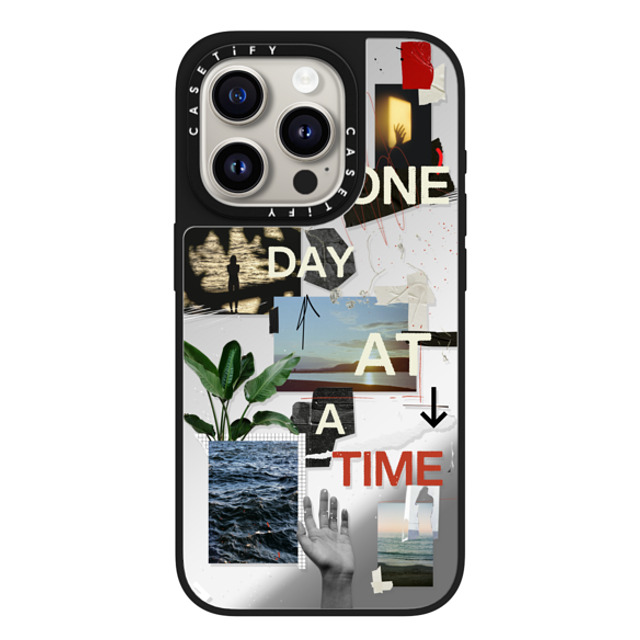 Malavika Natesh x CASETiFY iPhone 15 Pro Case Silver on Black ミラーケース MagSafe対応 One Day At A Time By Malavika Natesh Malavika Natesh x CASETiFY iPhone 15 Pro Case Silver on Black ミラーケース MagSafe対応 One Day At A Time By Malavika Natesh
