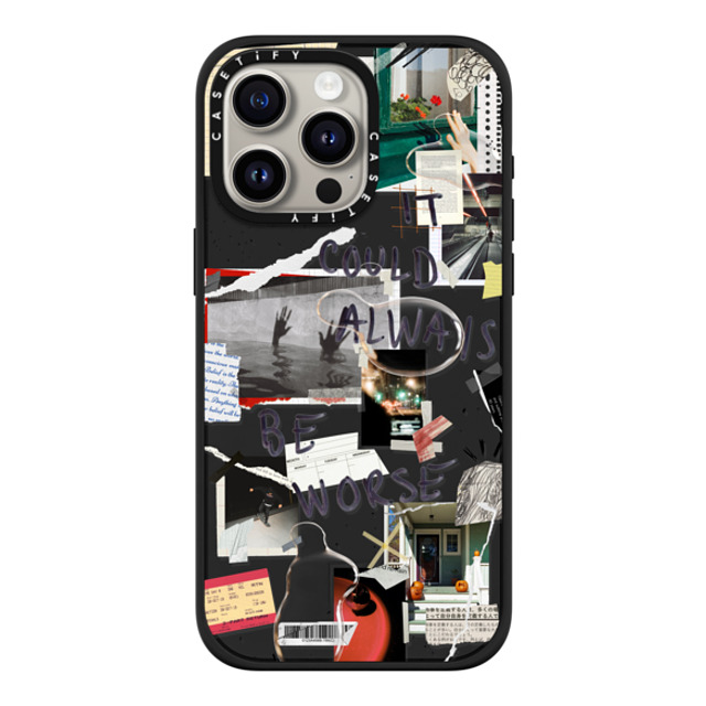 Malavika Natesh x CASETiFY iPhone 15 Pro Max ケース マットブラック インパクトケース MagSafe対応 Grateful By Malavika Natesh