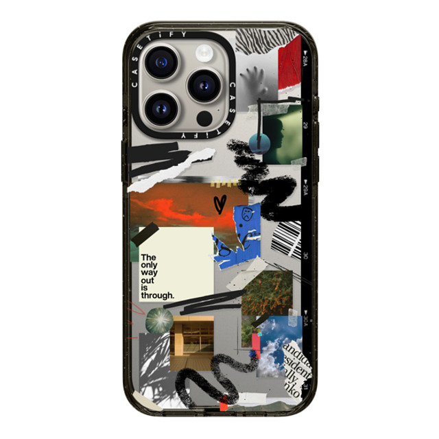 Malavika Natesh x CASETiFY iPhone 15 Pro Max ケース ブラック インパクトケース Through With It By Malavika Natesh