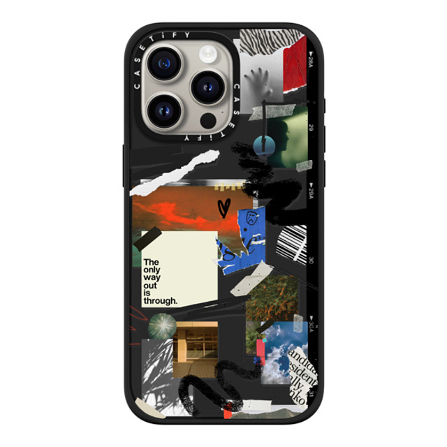 Malavika Natesh x CASETiFY iPhone 15 Pro Max ケース マットブラック インパクトケース MagSafe対応 Through With It By Malavika Natesh