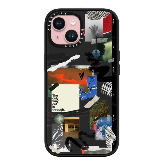 Malavika Natesh x CASETiFY iPhone 15 ケース マットブラック インパクトケース MagSafe対応 Through With It By Malavika Natesh