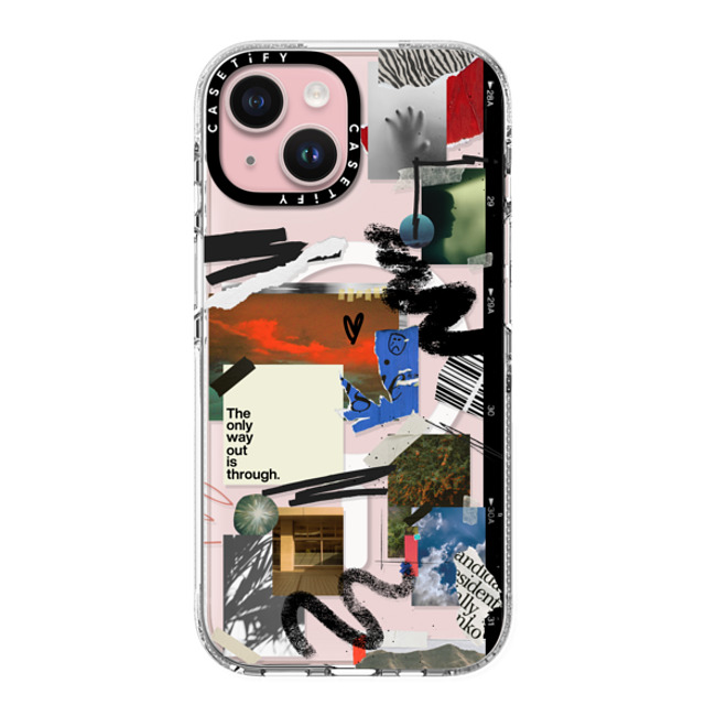 Malavika Natesh x CASETiFY iPhone 15 ケース クリア クリア ケース MagSafe対応 Through With It By Malavika Natesh