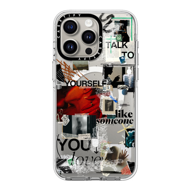 Malavika Natesh x CASETiFY iPhone 15 Pro Max ケース クリア クリア ケース MagSafe対応 Real Talk By Malavika Natesh