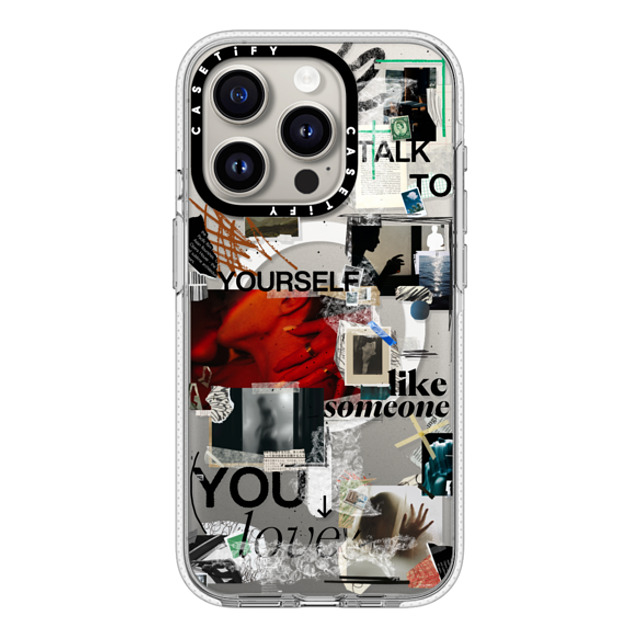 Malavika Natesh x CASETiFY iPhone 15 Pro ケース クリア クリア ケース MagSafe対応 Real Talk By Malavika Natesh