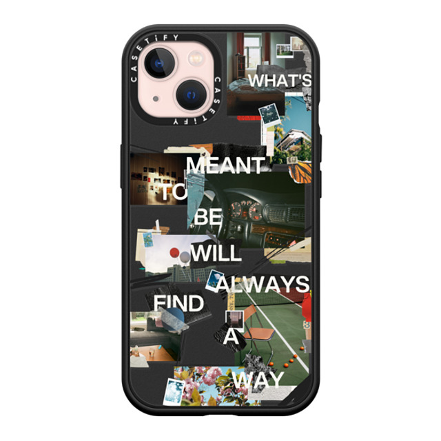 Malavika Natesh x CASETiFY iPhone 13 ケース マットブラック インパクトケース MagSafe対応 Meant To Be By Malavika Natesh