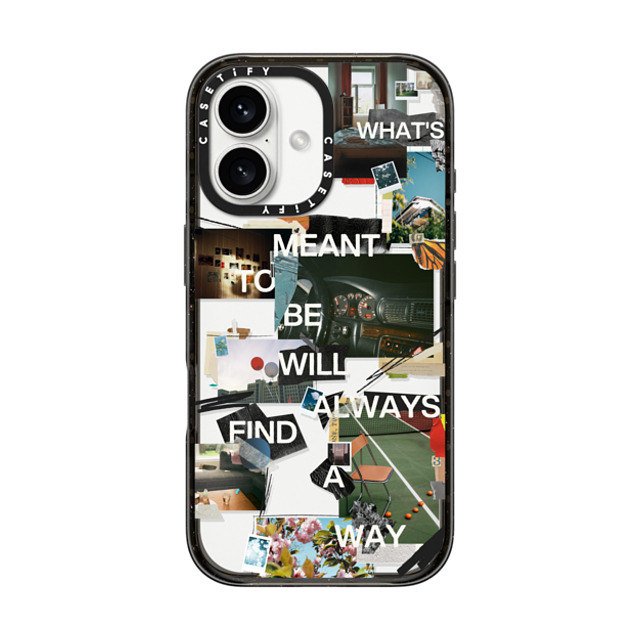 Malavika Natesh x CASETiFY iPhone 16 ケース ブラック インパクトケース Meant To Be By Malavika Natesh