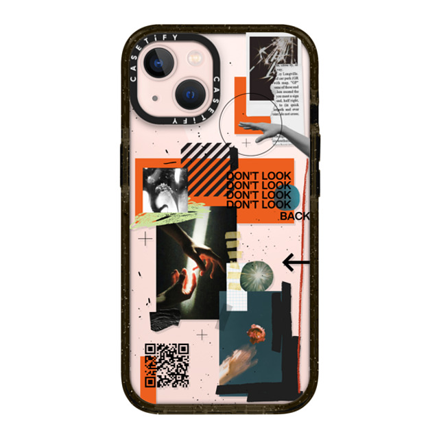 Malavika Natesh x CASETiFY iPhone 13 ケース ブラック インパクトケース Don't Look Back By Malavika Natesh