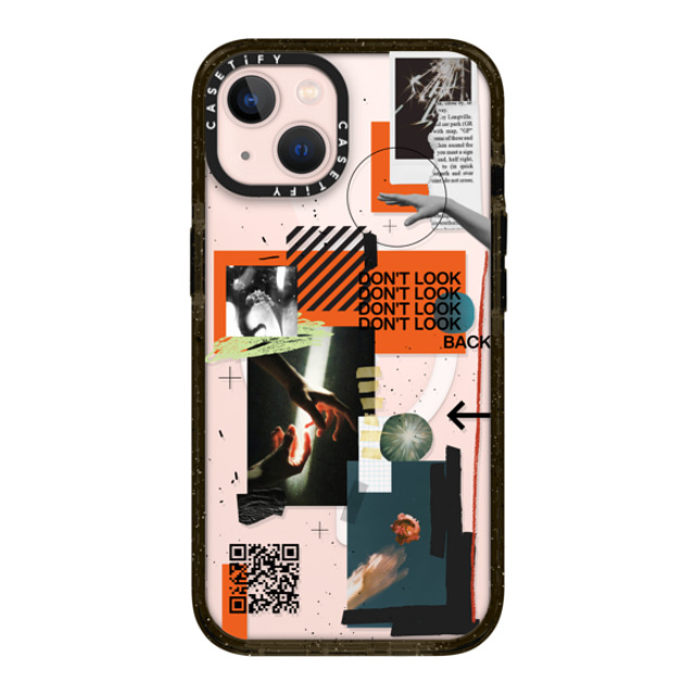 Malavika Natesh x CASETiFY iPhone 13 ケース ブラック インパクトケース MagSafe対応 Don't Look Back By Malavika Natesh