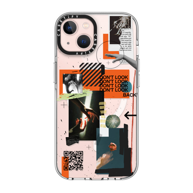 Malavika Natesh x CASETiFY iPhone 13 ケース クリア クリア ケース MagSafe対応 Don't Look Back By Malavika Natesh