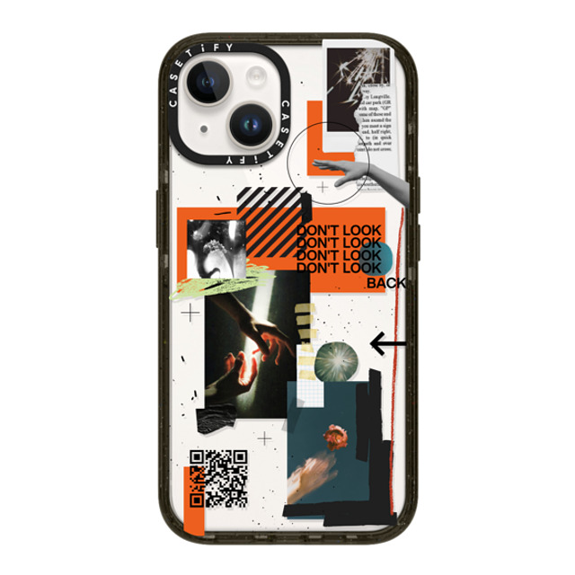 Malavika Natesh x CASETiFY iPhone 14 ケース ブラック インパクトケース Don't Look Back By Malavika Natesh