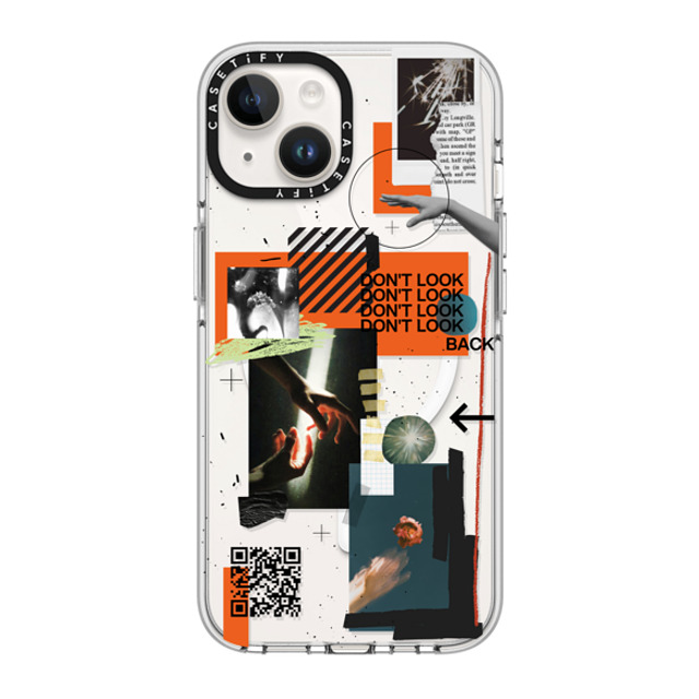 Malavika Natesh x CASETiFY iPhone 14 ケース クリア クリア ケース MagSafe対応 Don't Look Back By Malavika Natesh