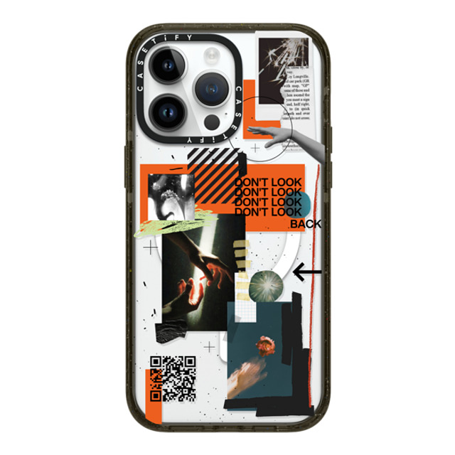 Malavika Natesh x CASETiFY iPhone 14 Pro Max ケース ブラック インパクトケース MagSafe対応 Don't Look Back By Malavika Natesh