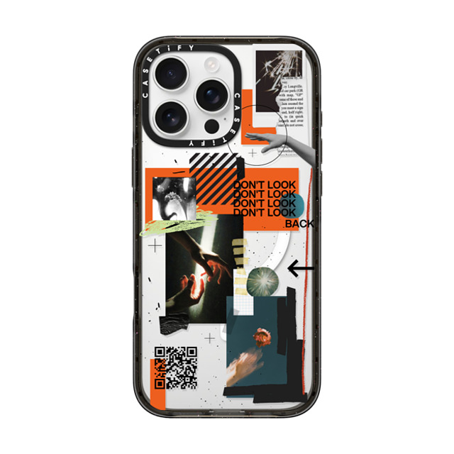 Malavika Natesh x CASETiFY iPhone 16 Pro Max ケース ブラック インパクトケース MagSafe対応 Don't Look Back By Malavika Natesh