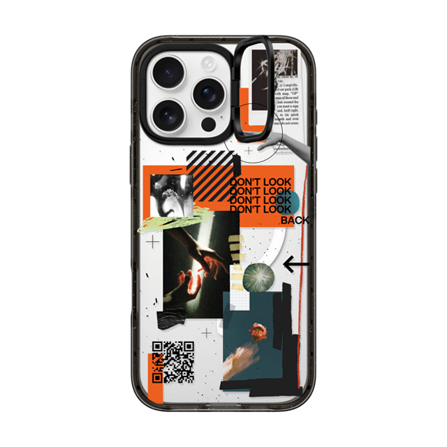 Malavika Natesh x CASETiFY iPhone 16 Pro Max ケース ブラック インパクトリングスタンドケース MagSafe対応 Don't Look Back By Malavika Natesh